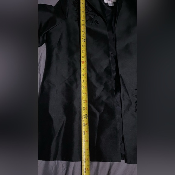 Victor Costa 100% Silk Beaded black open front blazer / jacket sz M oversized - Picture 9 of 16